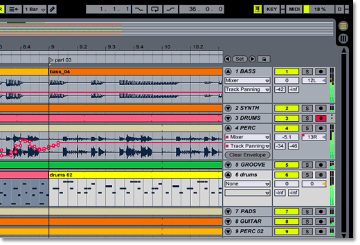 ableton LIVE 5 2 arrangement view