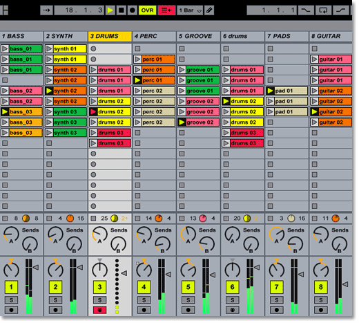 ableton LIVE 5 1 session view