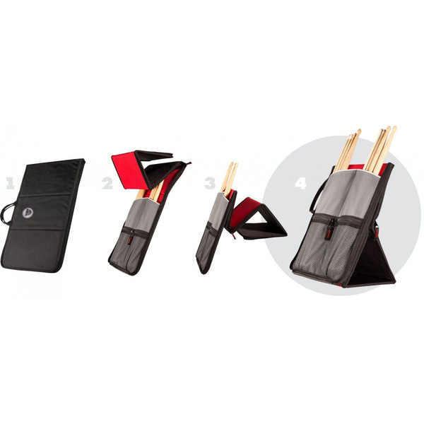 Sabian SAB-SSF12 STICK FLIP 自立するスティックバッグ BLACK/RED